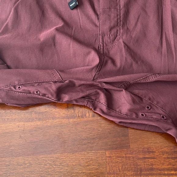 Prana Stretch Zion II Maroon Cacao Slim Fit Convertible Pants - Picture 13 of 14